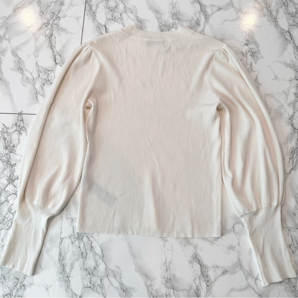 Zara | Balloon Sleeve Ribbed Sweater - Picture 7 of 8